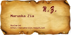 Maruska Zia névjegykártya